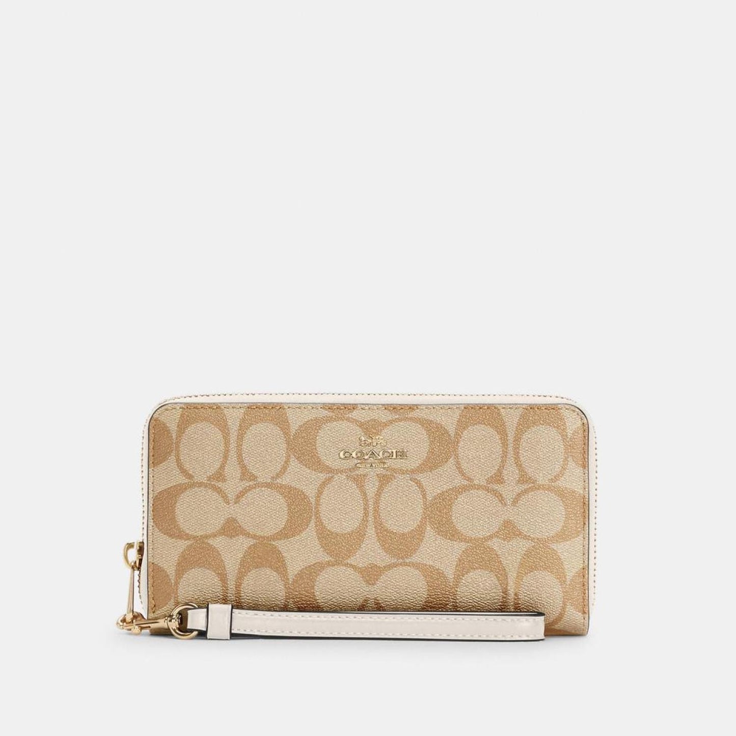 COACH Long Zip Around Wallet In Signature Canvas