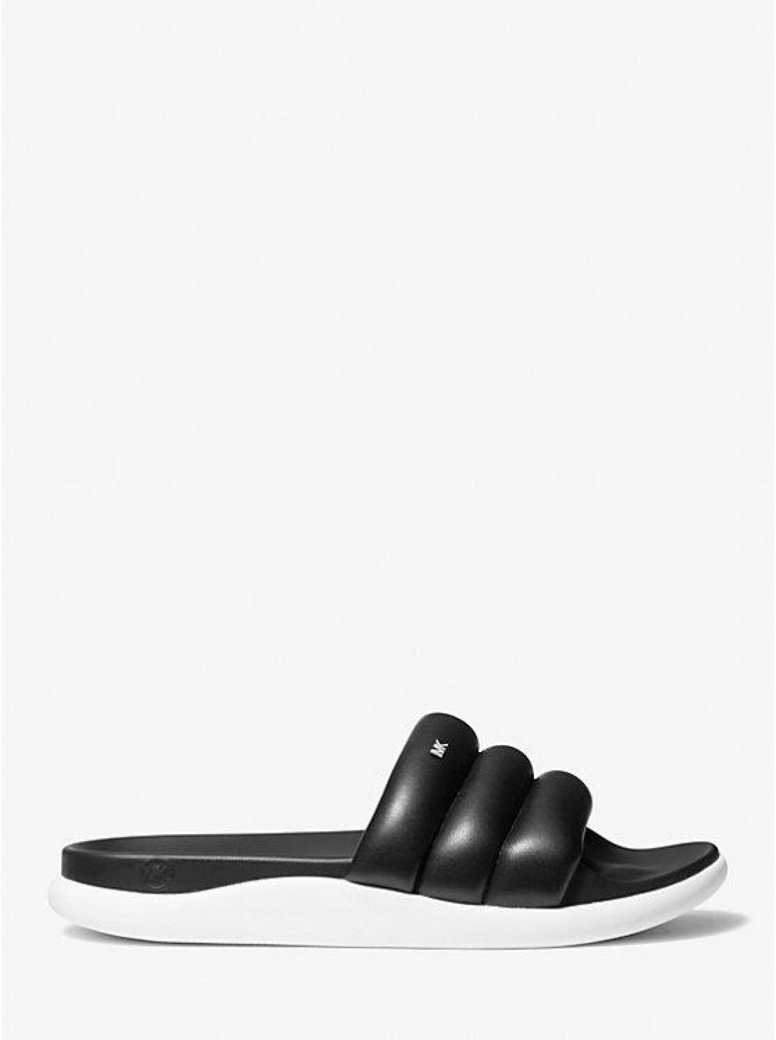 Finnie Quilted Faux Leather Slide Sandal