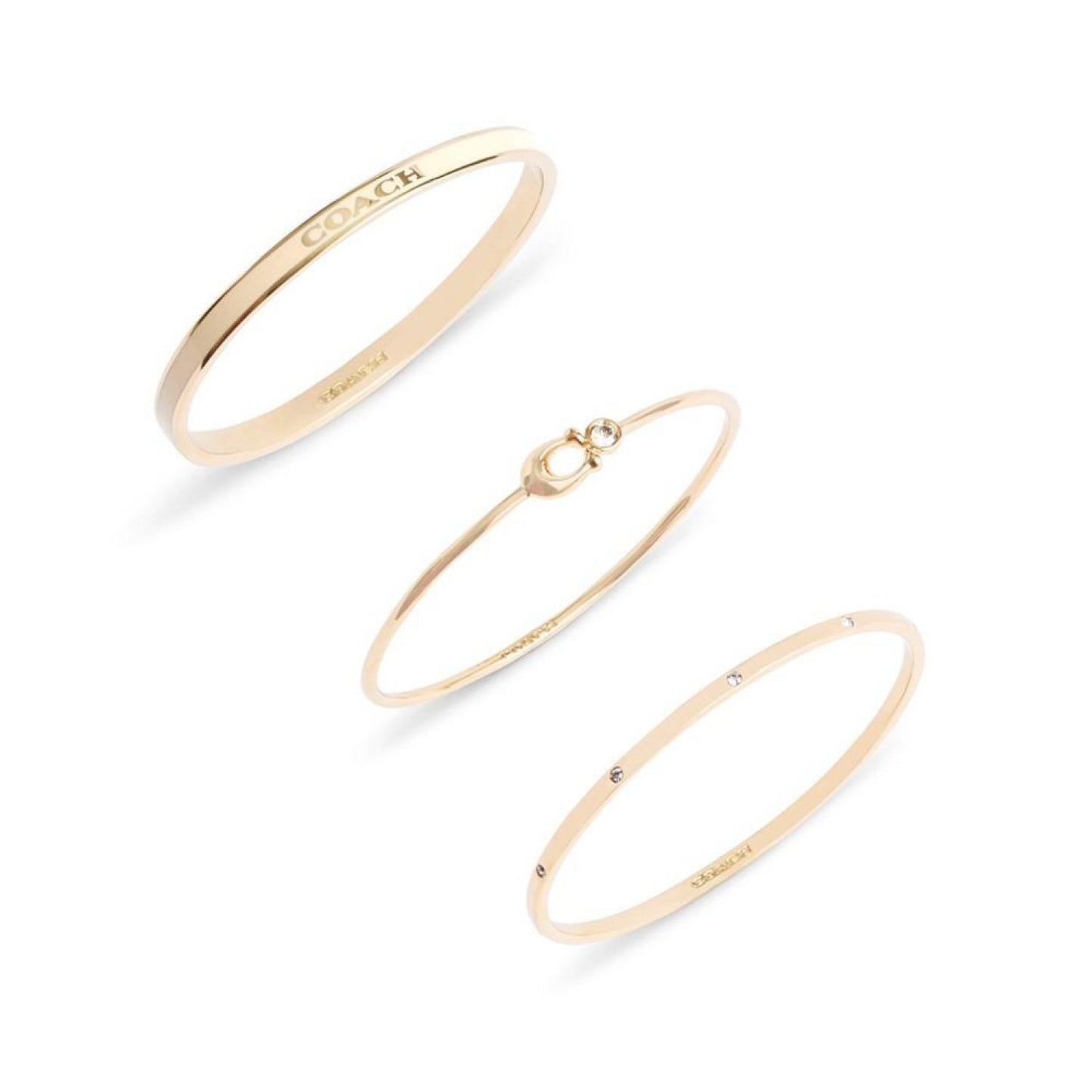 Faux Stone Signature Trio Bangle Set