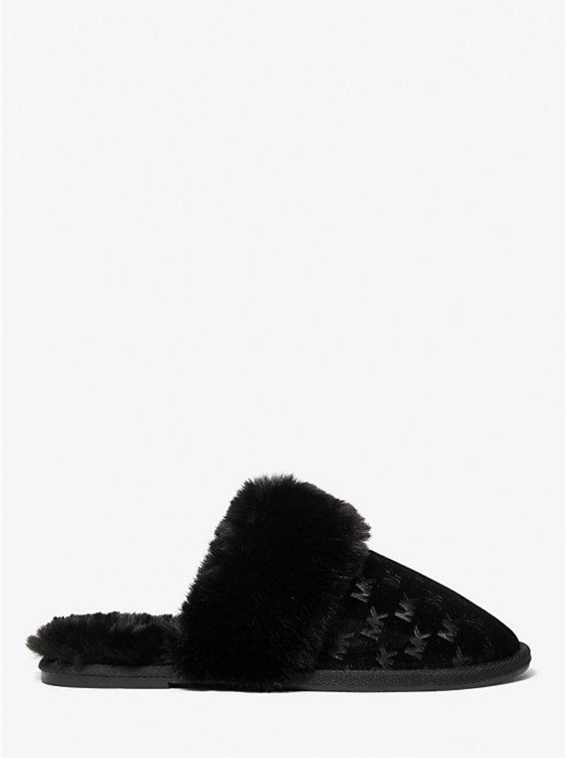 Tula Logo Embossed Velvet Slipper