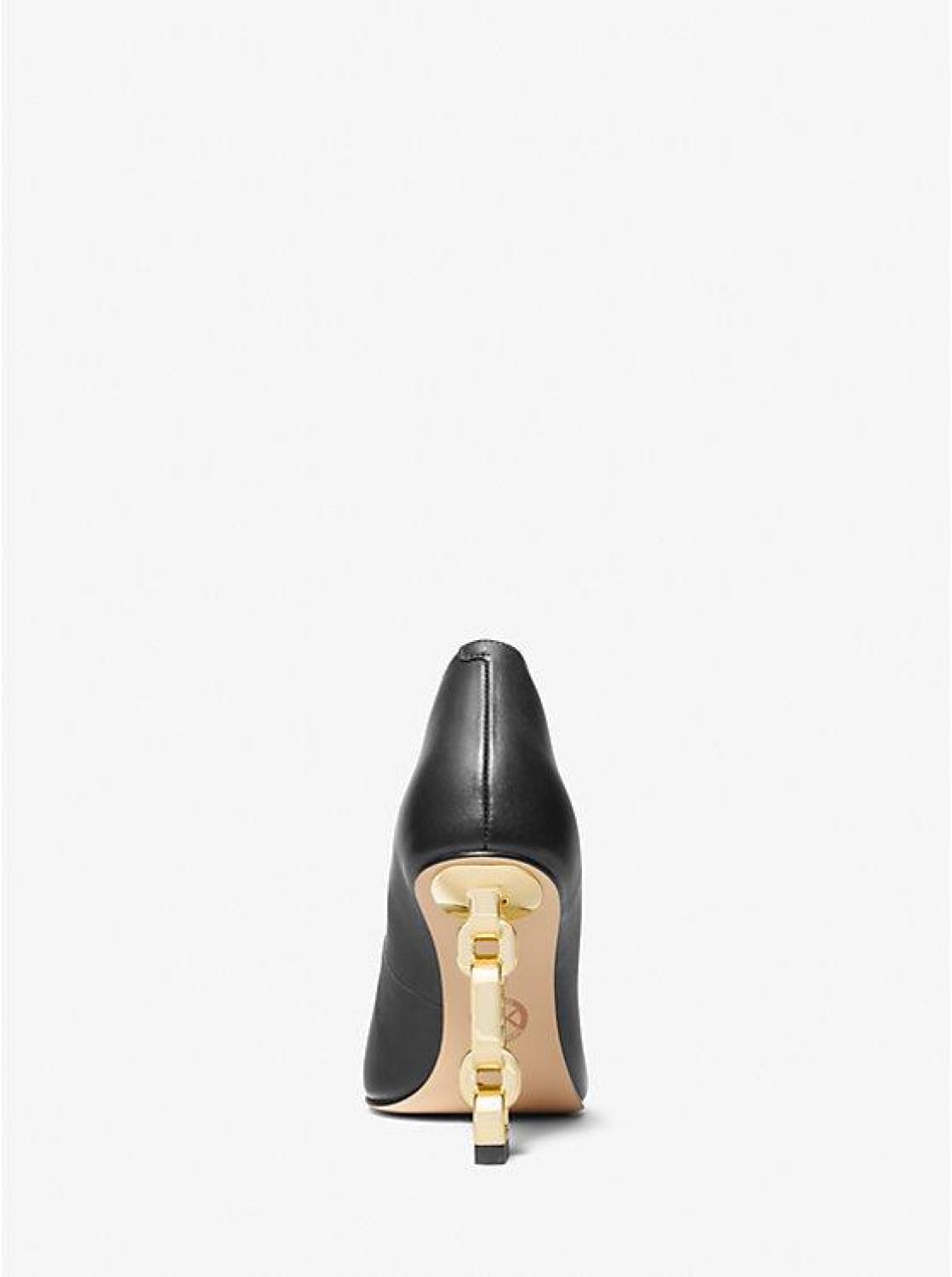 Tenley Empire Logo Embellished Leather Pump