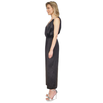 Women's Rhinestone-Strap Surplice Jumpsuit, Regular & Petite