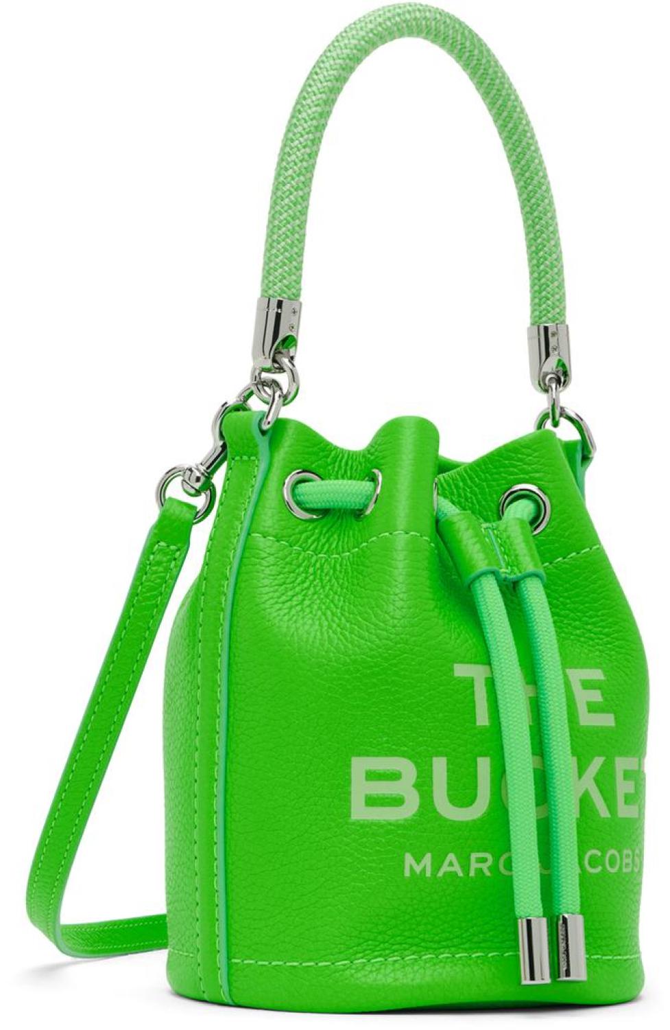 Green 'The Leather Mini Bucket' Bag