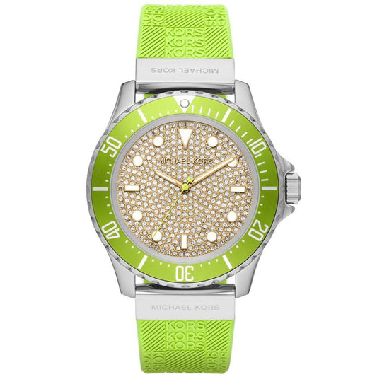 Women's Everest Quartz Three-Hand Lime Green Silicone Watch 43mm