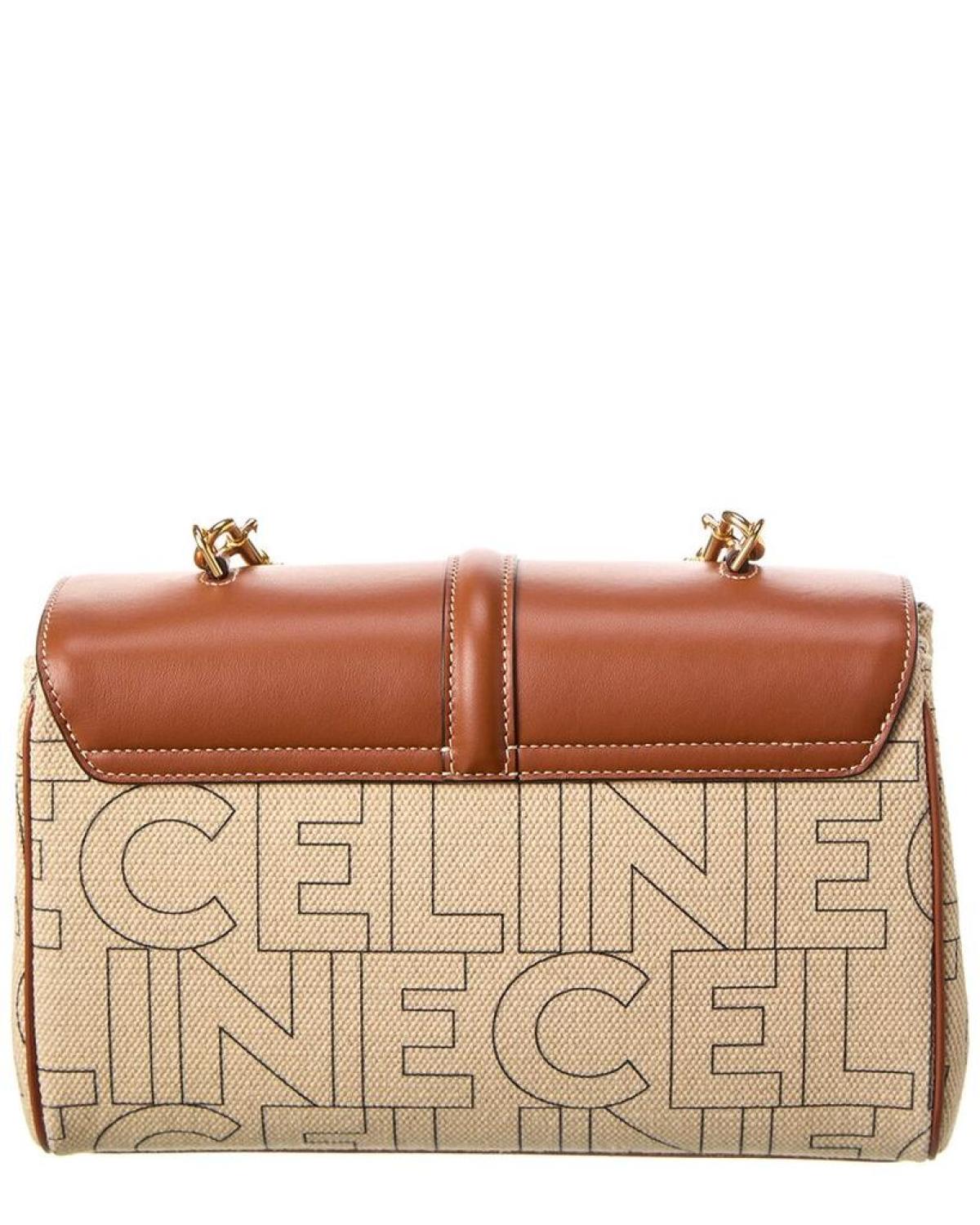 CELINE Teen Soft 16 Canvas & Leather Shoulder Bag