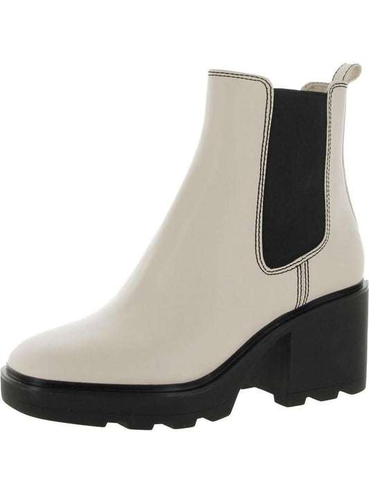 Keisha Womens Leather Platform Chelsea Boots