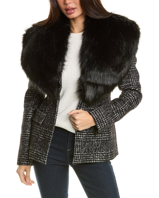 Michael Kors Collection Shawl Wool, Silk, Alpaca, & Mohair-Blend Jacket