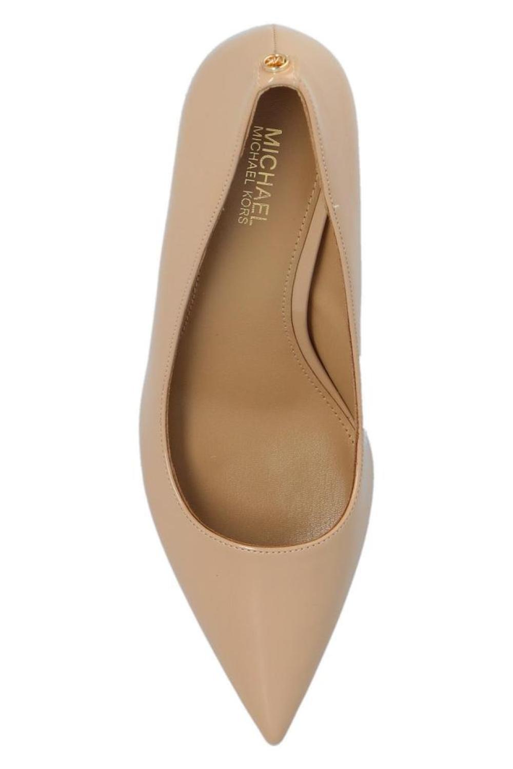 Michael Michael Kors Logo Plaque Pointed Toe Pumps