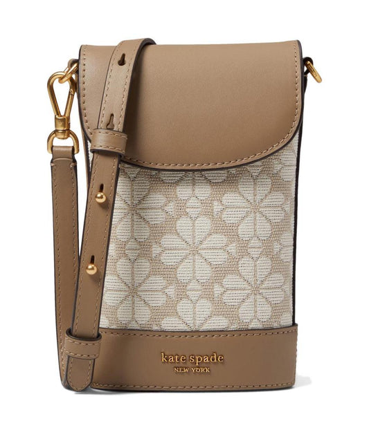 Spade Flower Jacquard North/South Crossbody