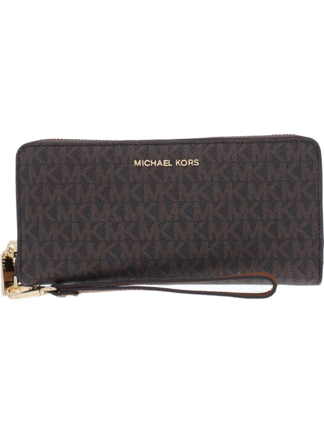 Womens Coated Canvas Clutch Wristlet Wallet