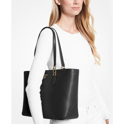 Laney Medium Leather Top Zip Tote Bag