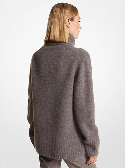 Wool Blend Turtleneck Sweater