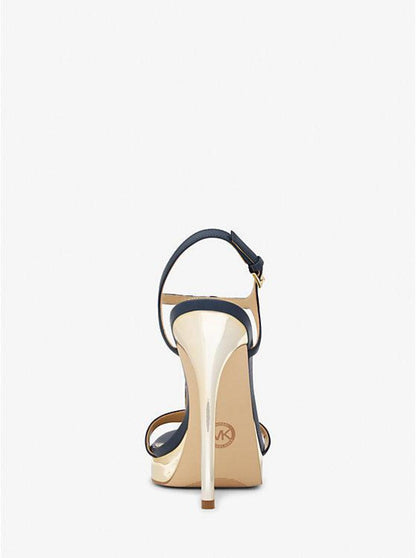 Berkley Leather and Metallic Stiletto Sandal