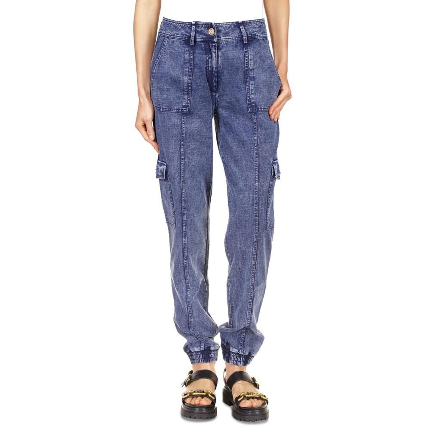 Women's Acid-Wash Utility Pants