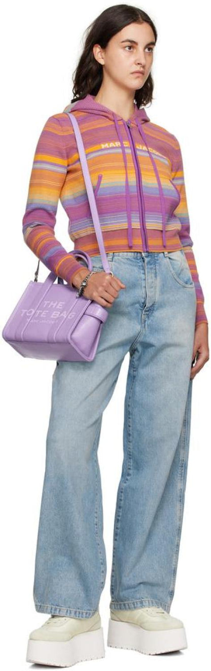 Purple 'The Leather Small Tote Bag' Tote