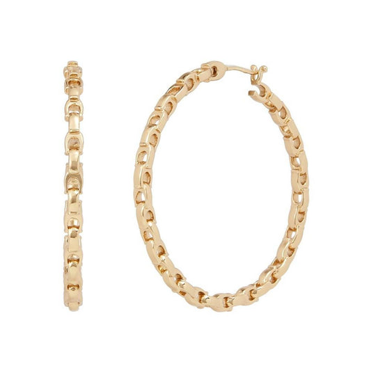 Signature Chain Hoop Earrings