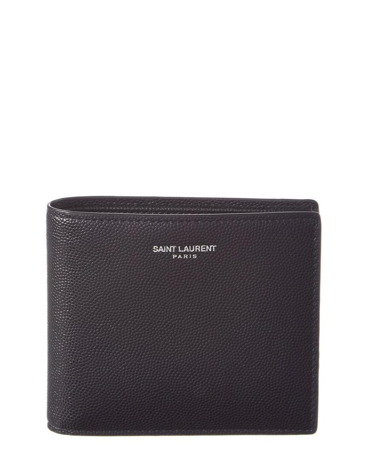 Saint Laurent Paris East West Bifold Leather Wallet, os