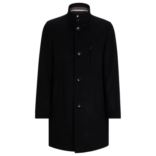 Slim-fit formal coat in virgin wool and cashmere