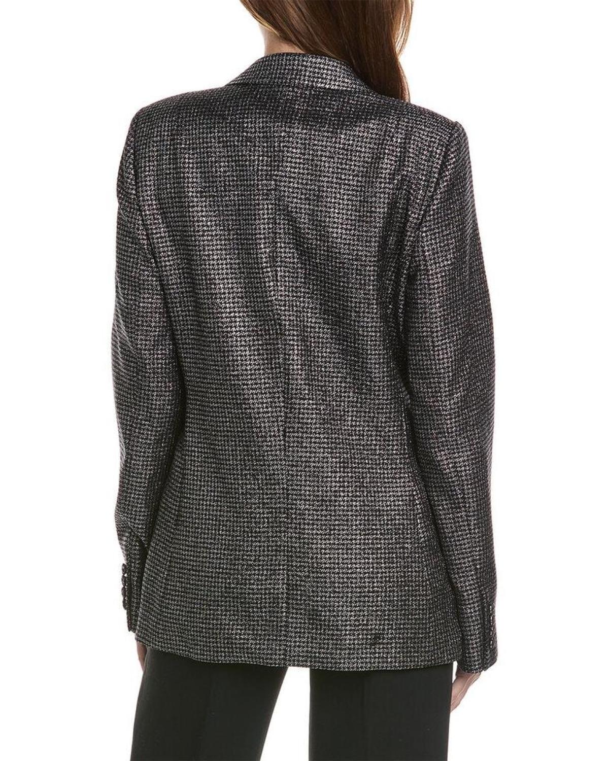 Michael Kors Collection Georgina One Button Wool-Blend Blazer