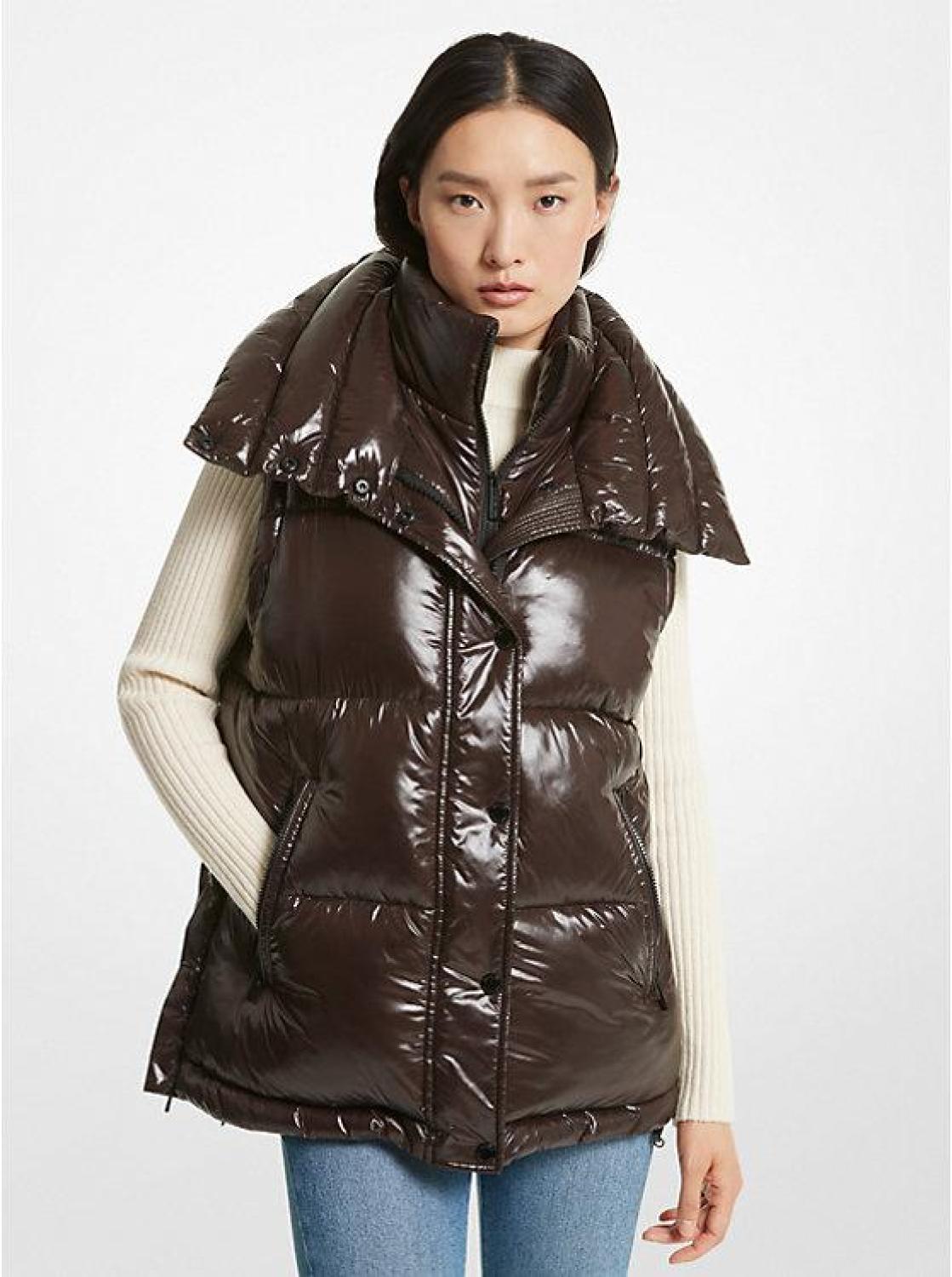 2 in 1 Quilted Nylon Puffer Jacket