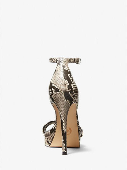 Jordyn Snake Embossed Faux Leather Platform Sandal