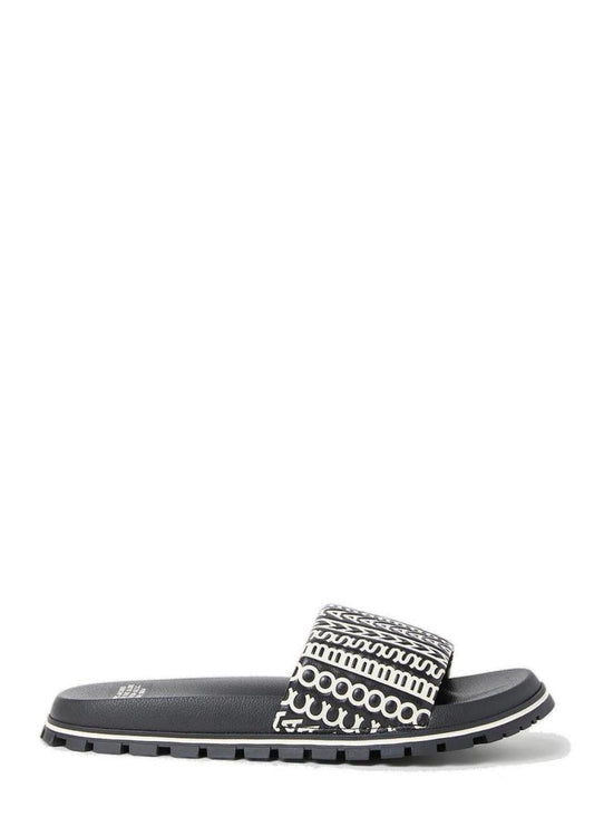 Marc Jacobs Monogram Printed Slip-On Slides