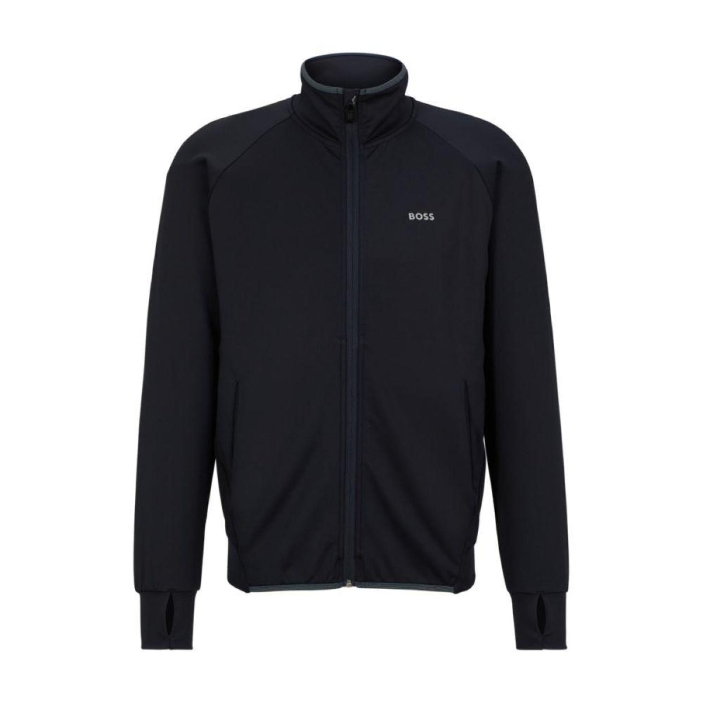 Zip-up sweatshirt in active-stretch fabric