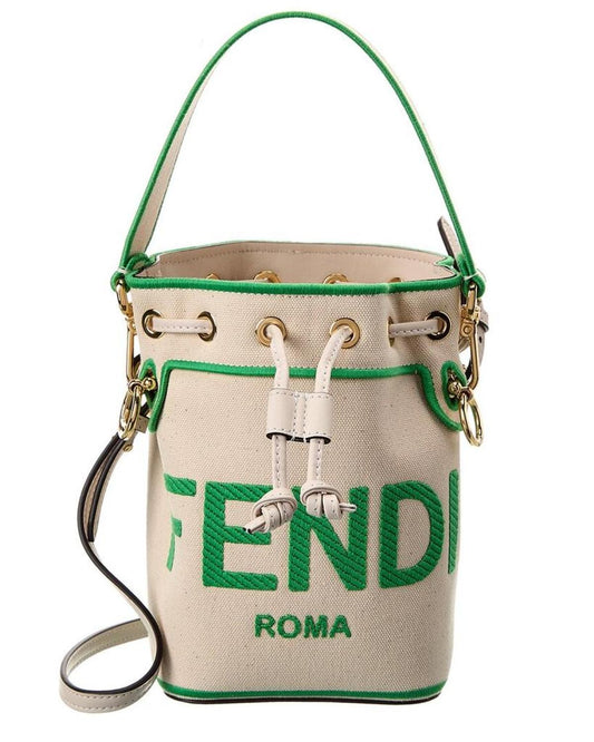 FENDI Mon Tresor Mini Canvas Bucket Bag