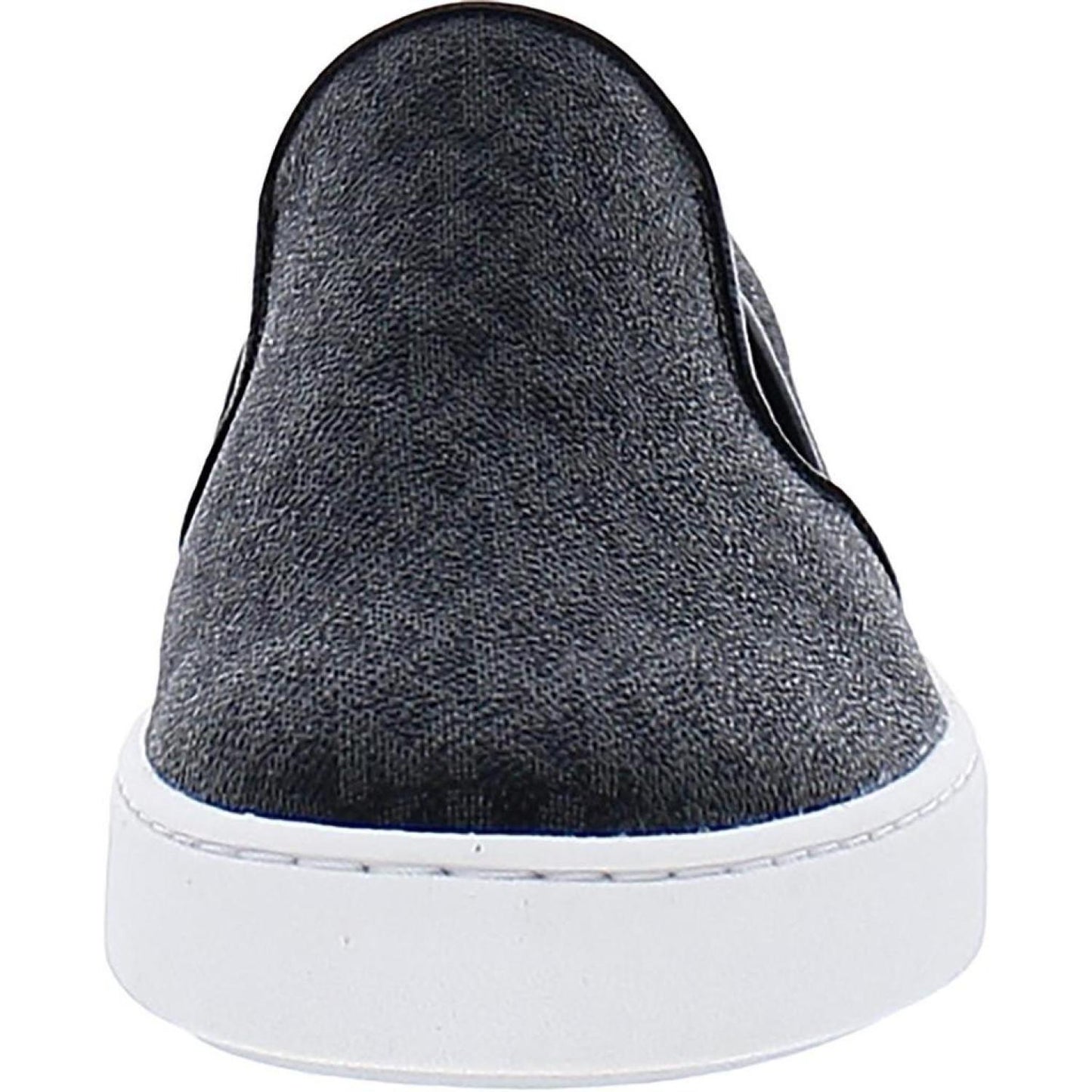 Womens Faux Leather Embossed Slip-On Sneakers