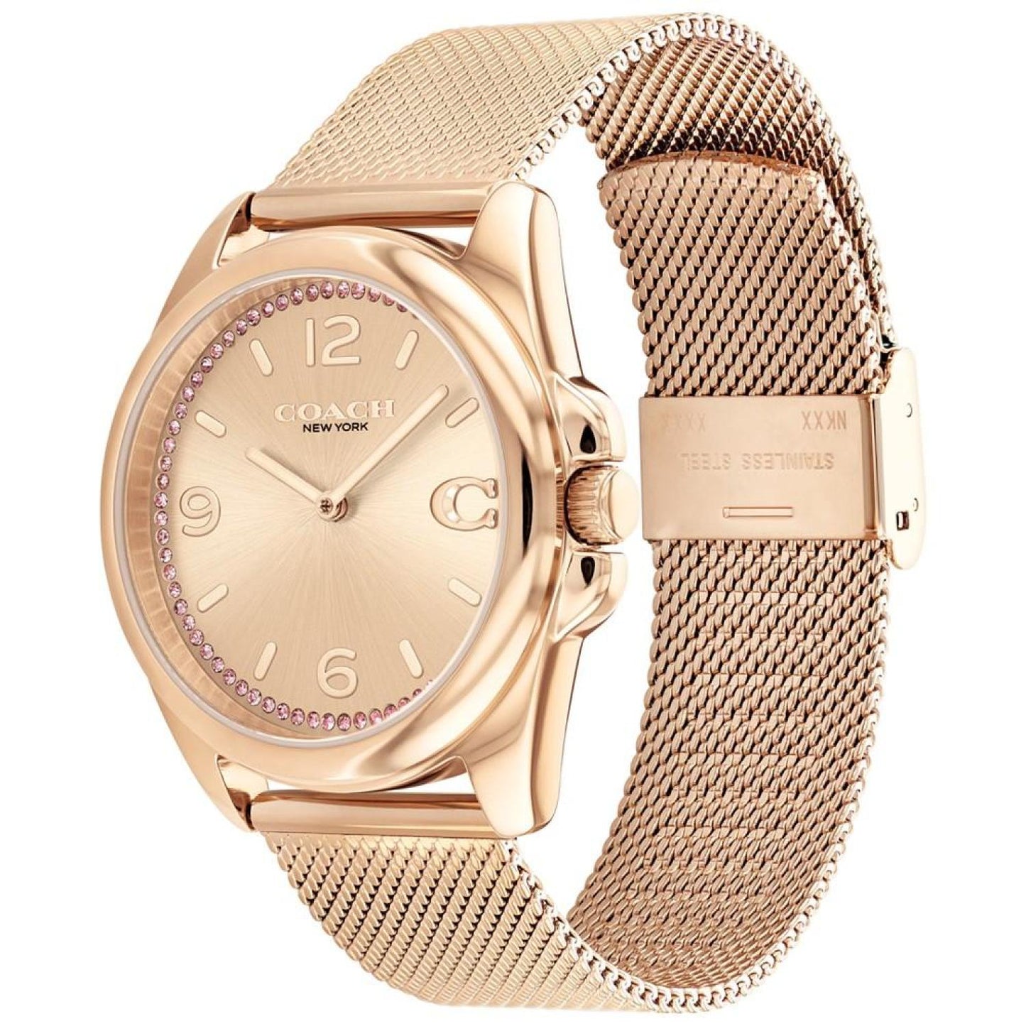 Women's Greyson Quartz Carnation Gold-Tone Stainless Steel Mesh Bracelet Watch 36mm