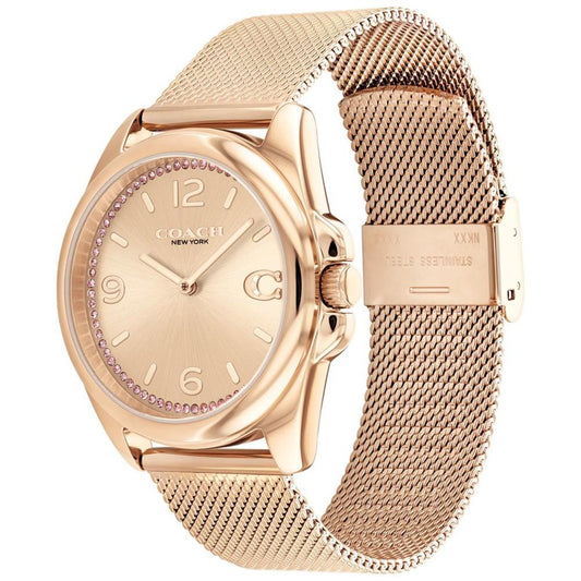 Women's Greyson Quartz Carnation Gold-Tone Stainless Steel Mesh Bracelet Watch 36mm