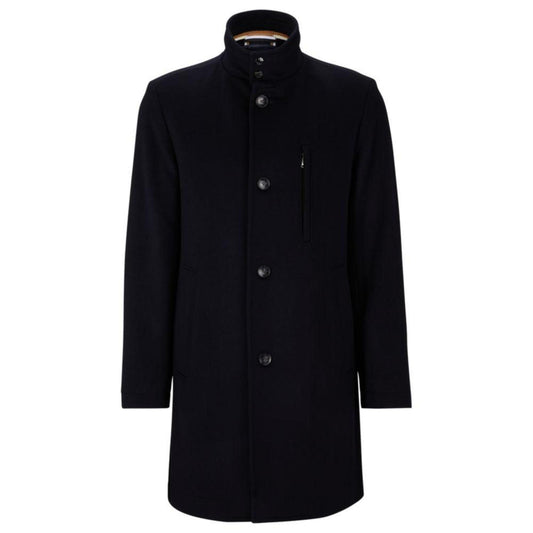 Slim-fit formal coat in virgin wool and cashmere