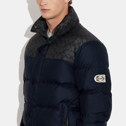 Coach Outlet Colorblock Signature Puffer Jacket