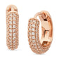 Gold-Tone Small Pavé Huggie Hoop Earrings, 0.62"