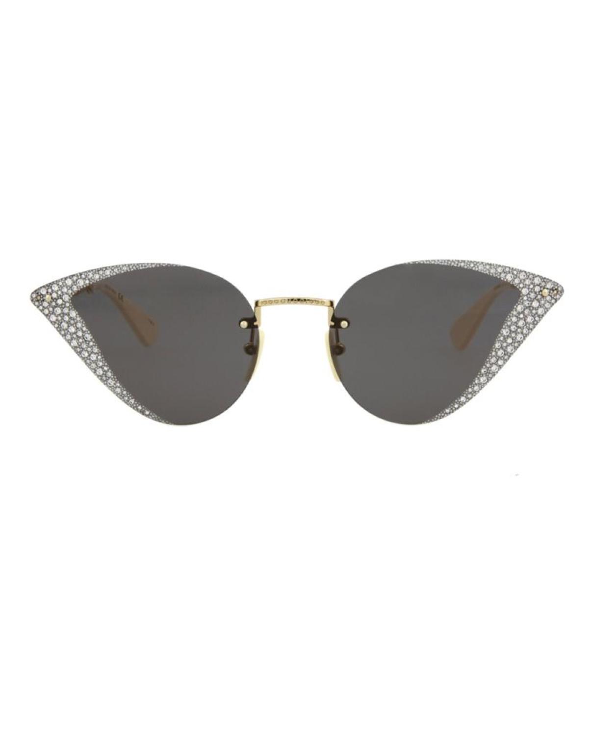 Cat Eye-Frame Metal Sunglasses