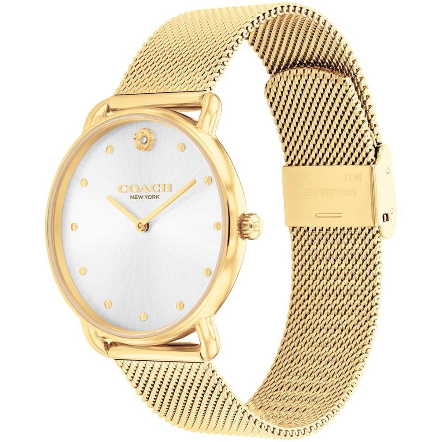 Women's Elliot Gold-Tone Stainless Steel Mesh Bracelet Watch 36mm