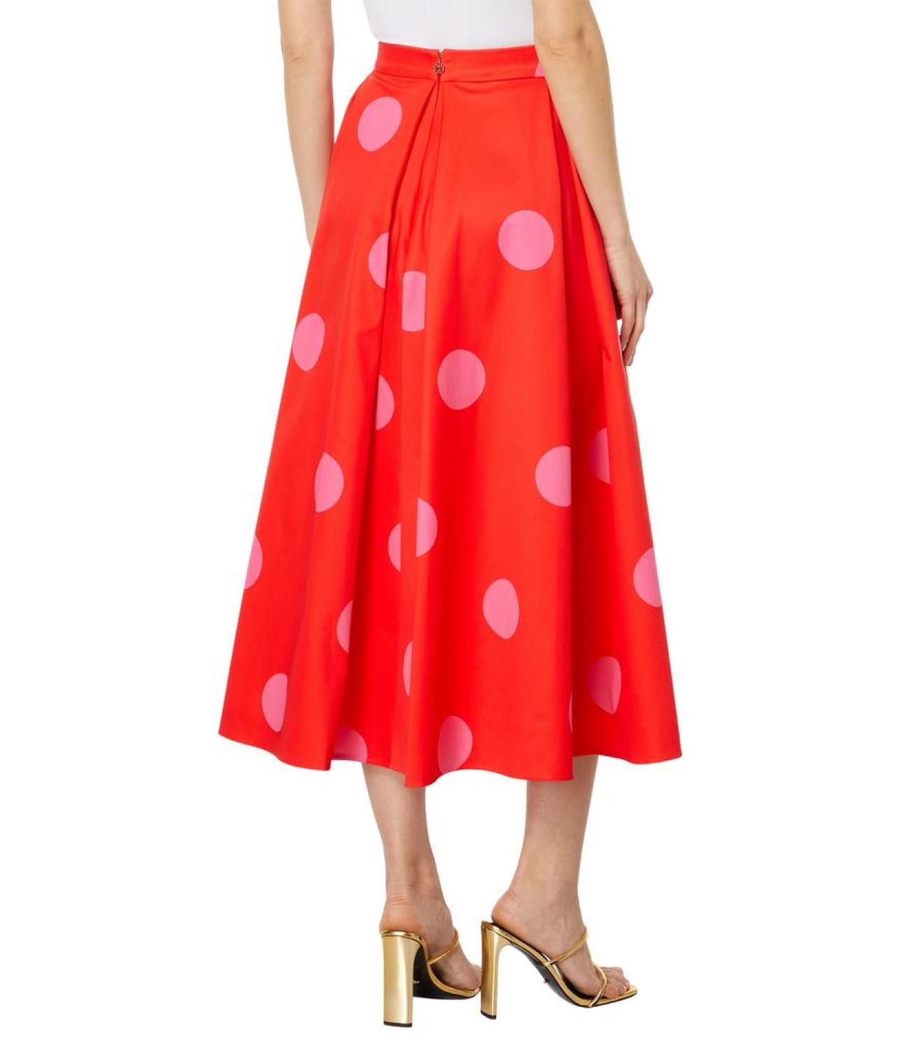 Giant Dot Faille Skirt