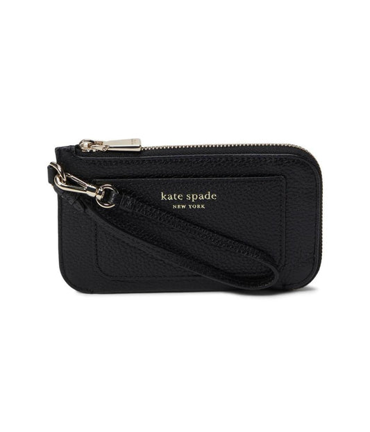 Ava Pebbled Leather Coin Card Case Wristlet