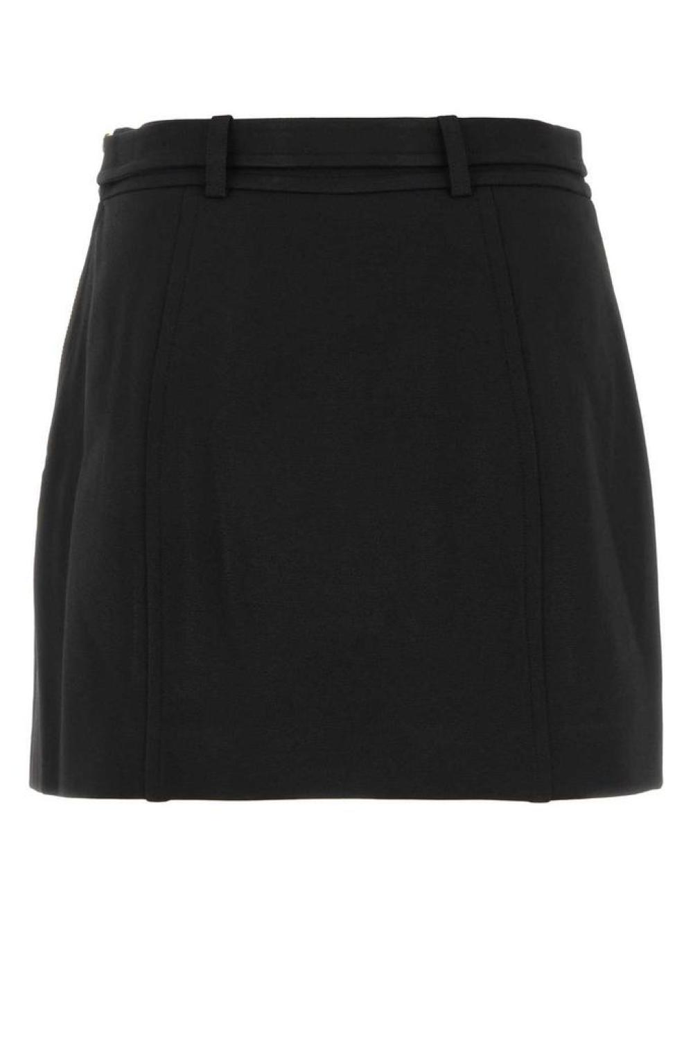 Michael Michael Kors Stretch Crepe Belted Mini Skirt