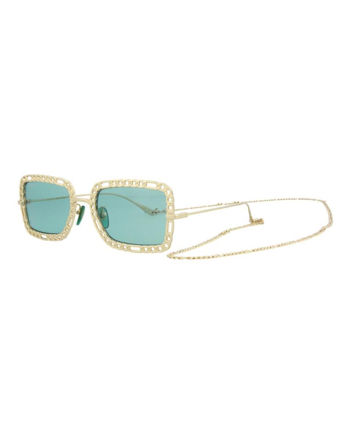 Square-Metal Frame Sunglasses