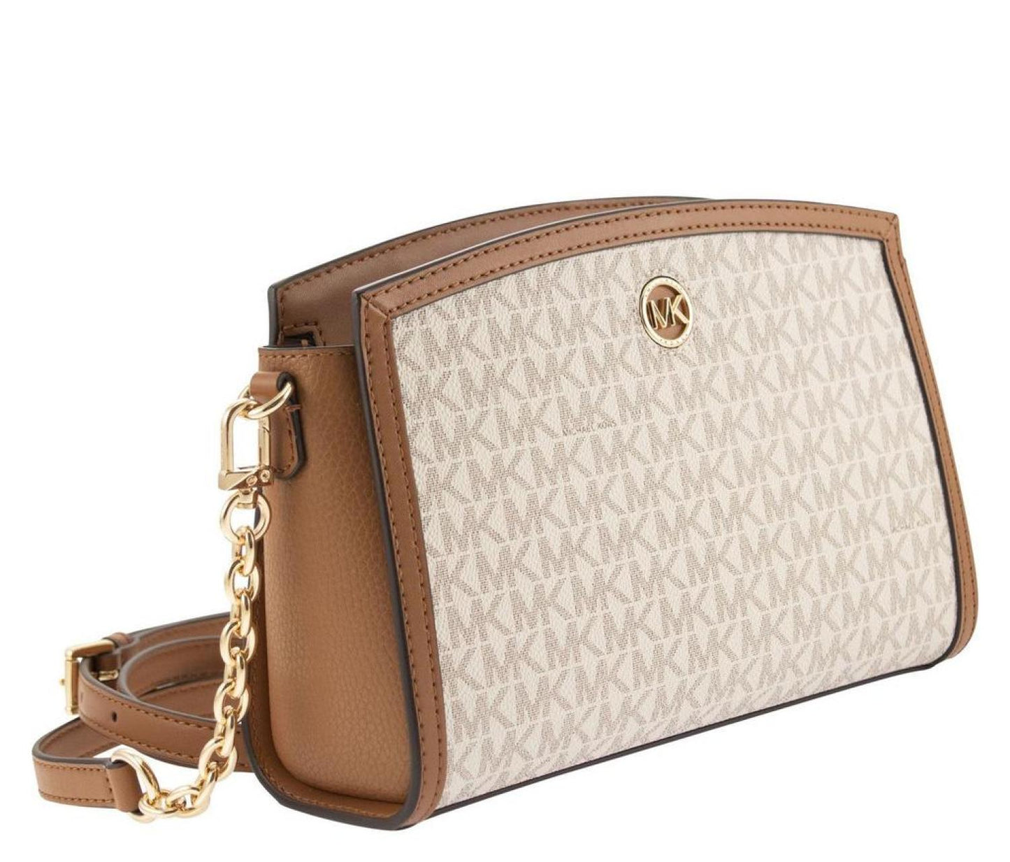 Michael Kors Logo Plaque Zipped Crossbody Bag