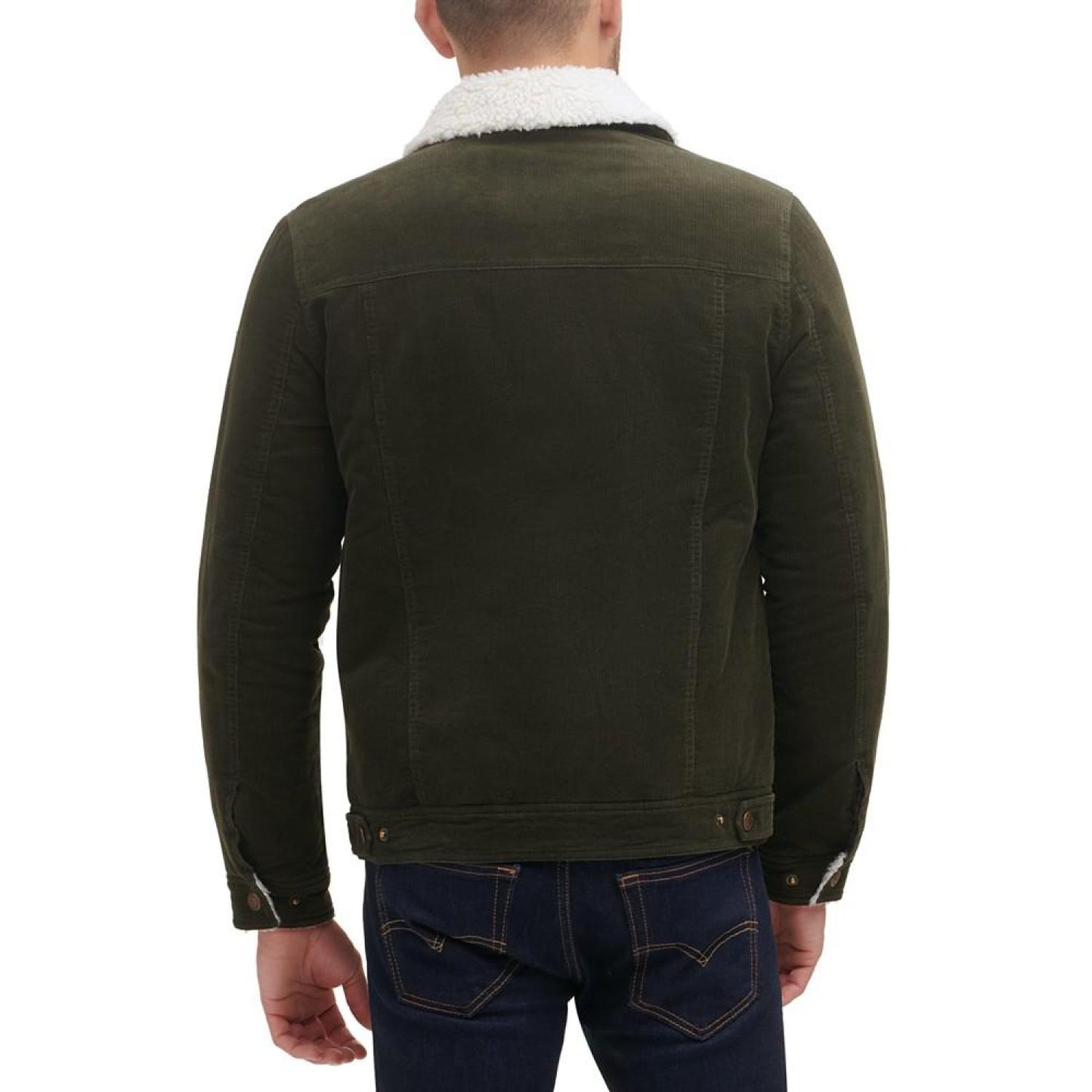 Men's Corduroy Bomber Jacket with Sherpa Collar