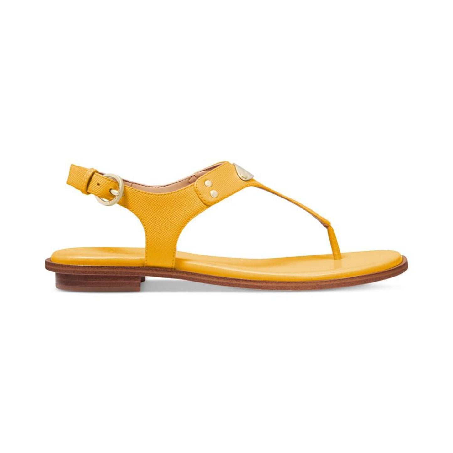 Women's MK Plate Flat Thong Sandals