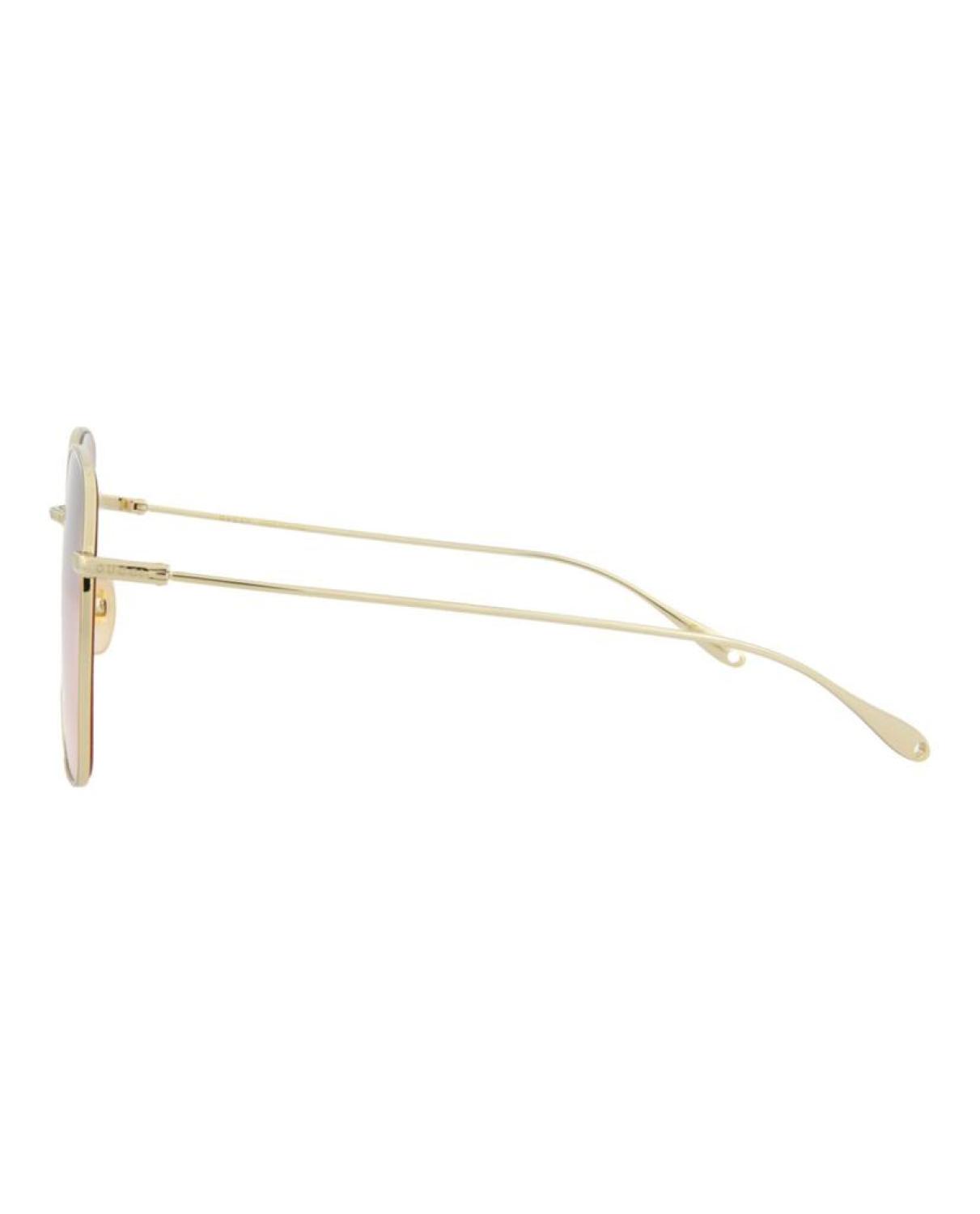 Square-Frame Metal Sunglasses