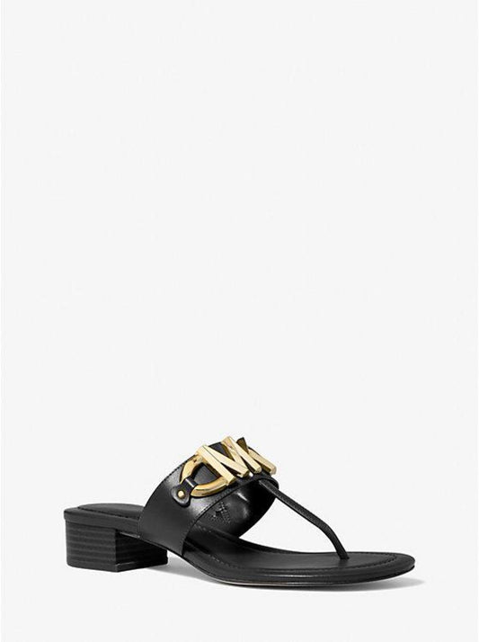 Izzy Logo Embellished Leather Sandal