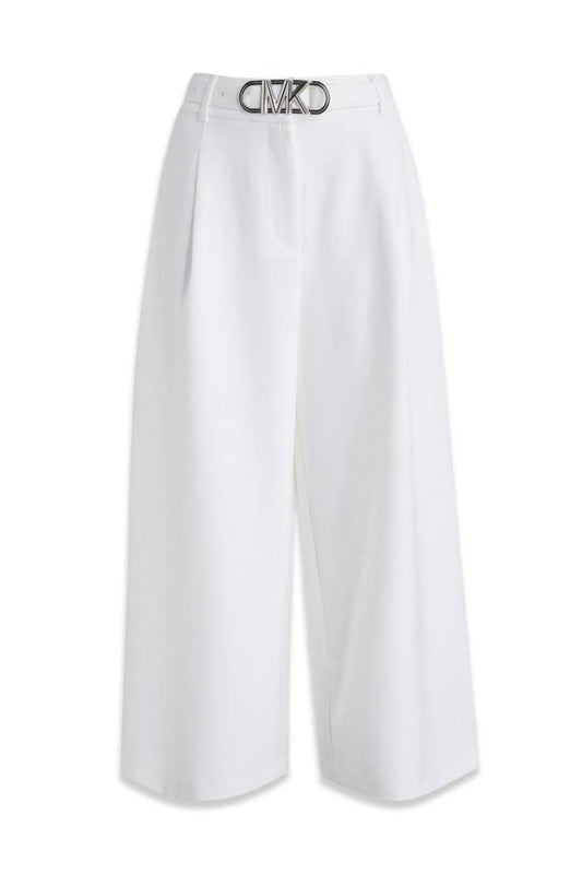 Michael Kors Logo Plaque Wide-Leg Trousers