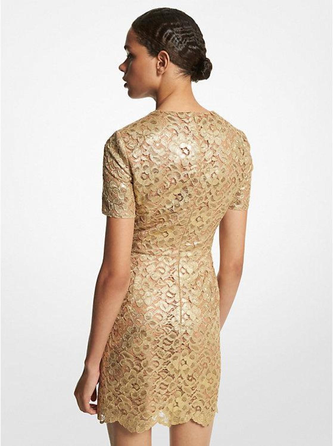 Metallic Lace Dress