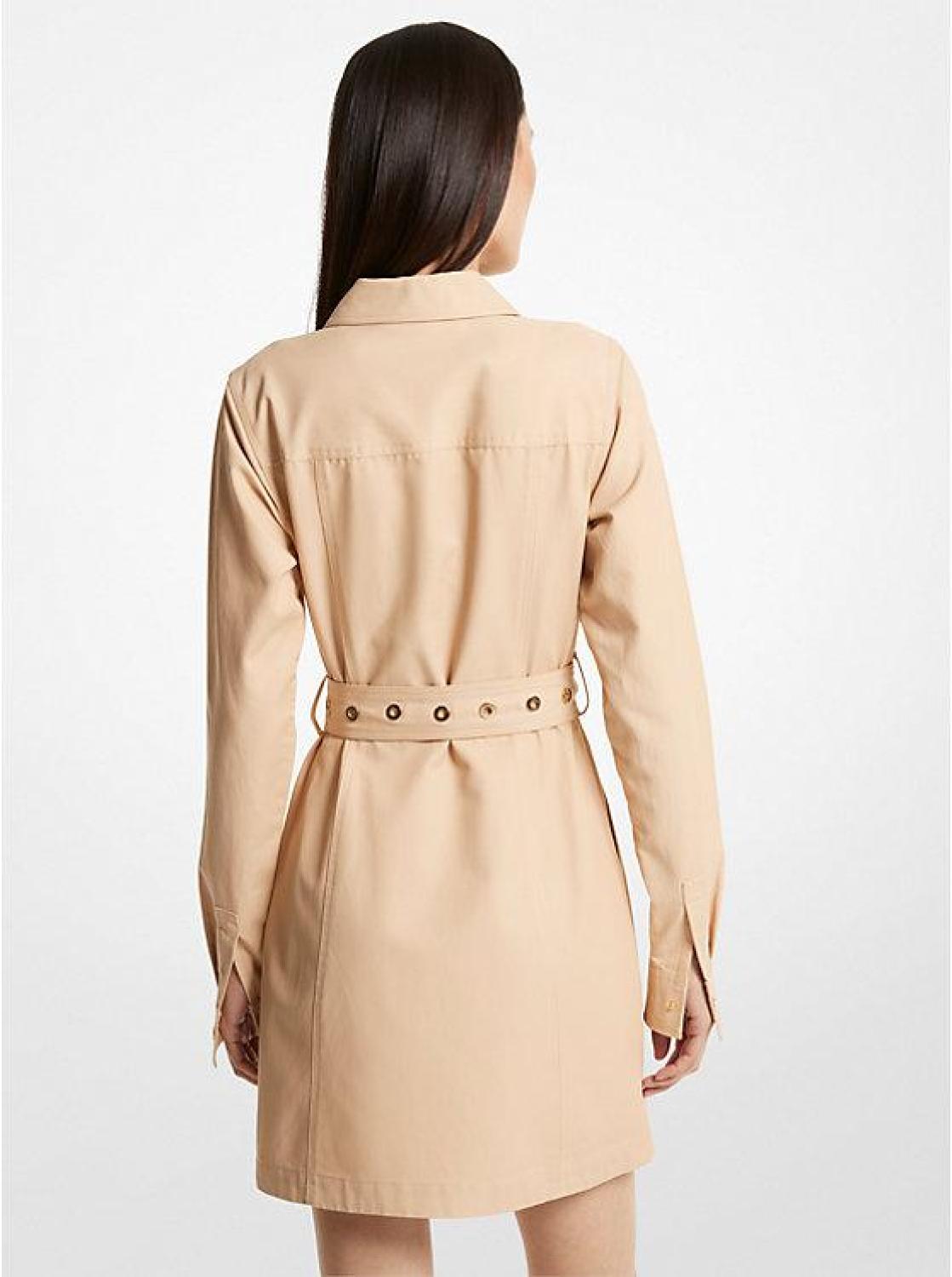 Cotton Blend Twill Utility Dress