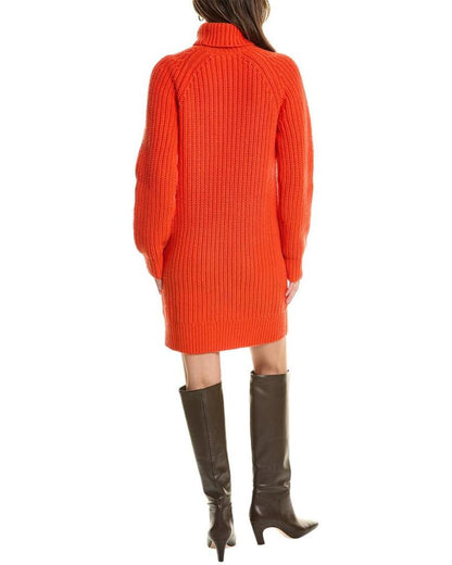 Michael Kors Collection Shaker Turtleneck Cashmere Dress