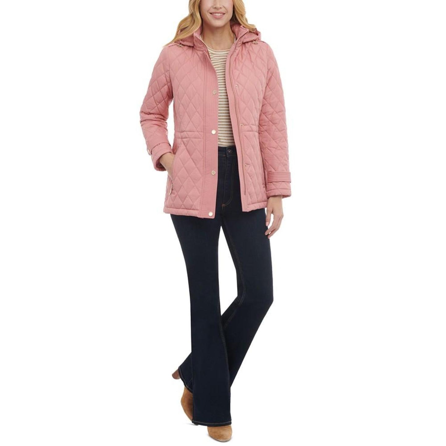 Women's Quilted Hooded Anorak Coat